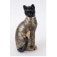 Επιτραπέζιο διακοσμητικό polyresin γάτα μαύρο/χρυσό 13,5x11,5x24εκ.