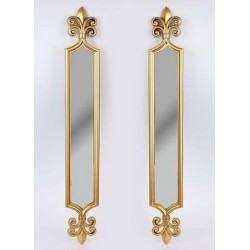 Σετ 2 καθρέπτες πλαστικοί με σκάλισμα χρυσοί 25x2x87εκ.
