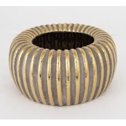 Κασπώ κεραμικό χρυσό/καφέ 24x24x11,5εκ.