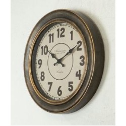 Ρολόι τοίχου πλαστικό αντικέ/χρυσό 40x4,5εκ.