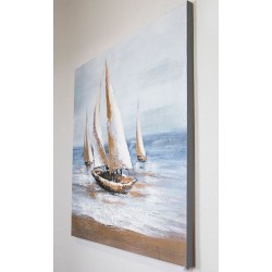 Πίνακας σε καμβά καράβια 100x100x3εκ.