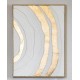 Πίνακας σε καμβά λευκό/χρυσό καμπύλη 52x72x4,5εκ.