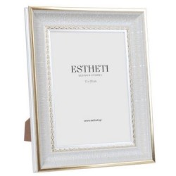 Κορνίζα πλαστική χρυσό/λευκό 15x20εκ.