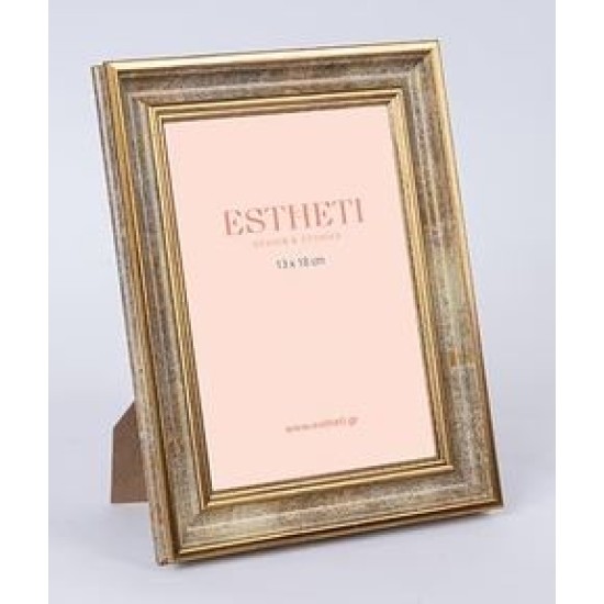 Κορνίζα πλαστική χρυσό αντικέ 13x18εκ.