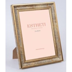 Κορνίζα πλαστική χρυσό αντικέ 15x20εκ.