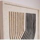 Πίνακας καμβάς ξύλινος ανάγλυφος γραμμές καφέ/μαύρο 60x30x80εκ.