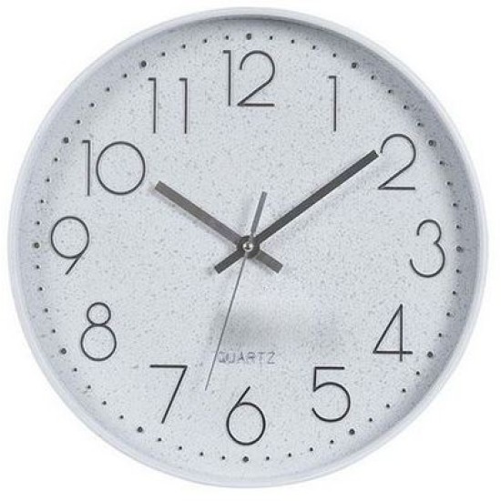 Ρολόι τοίχου πλαστικό λευκό 30x4,2εκ.