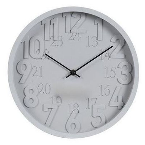 Ρολόι τοίχου πλαστικό λευκό 30,5x4,4εκ.