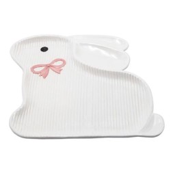 Διακοσμητικό πασχαλινό πιάτο κεραμικό λαγός 26,8x25,2x2,4εκ.