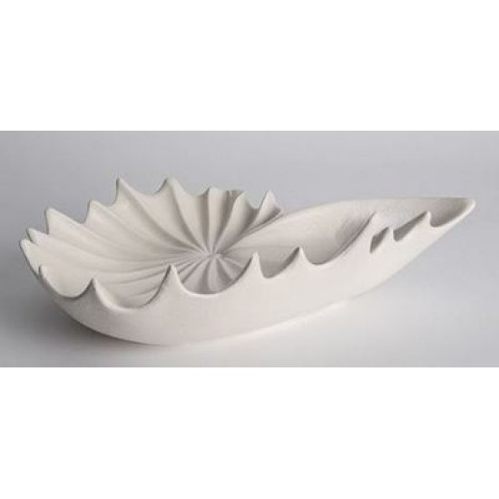 Πιατέλα κεραμική κοχύλι μπεζ 25,5x16,5x7εκ.