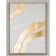 Πίνακας σε καμβά λευκό/χρυσό 52x72x4,5εκ.