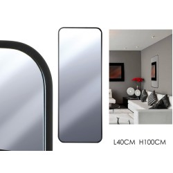 Καθρέπτης τοίχου πλαστικός μαύρος 40x100εκ.