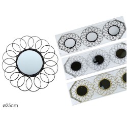 Σετ 3 καθρέφτες τοίχου πλαστικοί Φ25εκ.