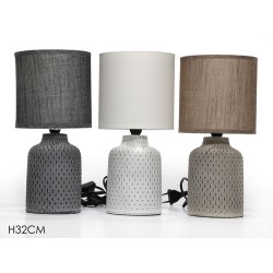 Φωτιστικό επιτραπέζιο κεραμικό Υ32εκ. 3 χρώματα