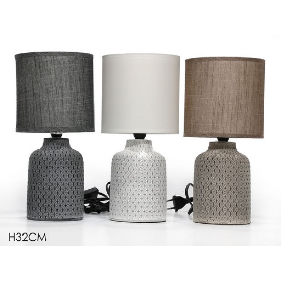 Φωτιστικό επιτραπέζιο κεραμικό Υ32εκ. 3 χρώματα