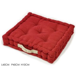 Μαξιλάρι καναπέ/καρέκλας υφασμάτινο κόκκινο 45x45x10εκ.