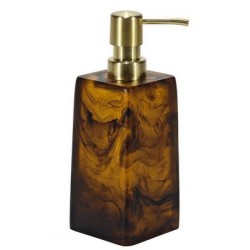Δοχείο για κρεμοσάπουνο ρητίνης καφέ/μαύρο/χρυσό 300ml