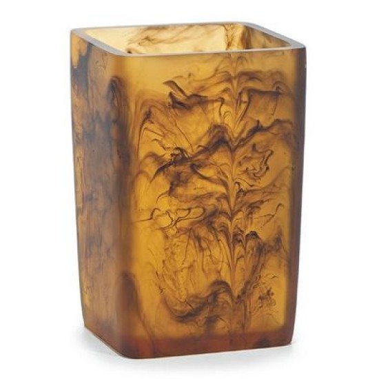 Ποτήρι μπάνιου ρητίνης καφέ/μαύρο