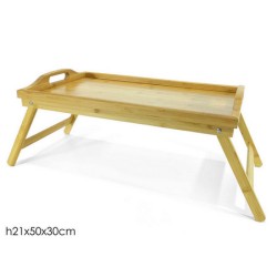 Δίσκος πρωινού ξύλο μπαμπού 50x30x21εκ.
