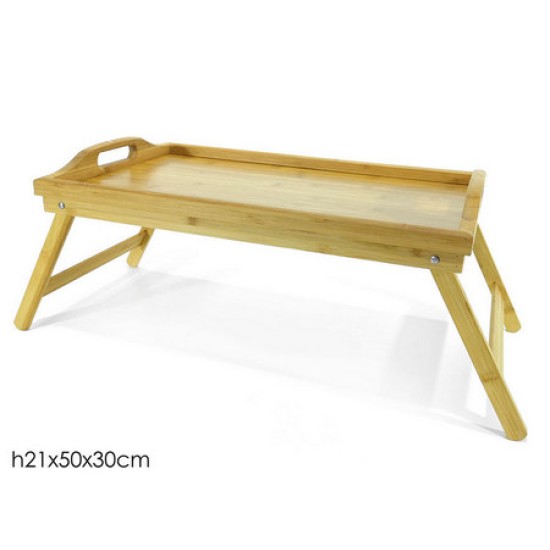 Δίσκος πρωινού ξύλο μπαμπού 50x30x21εκ.