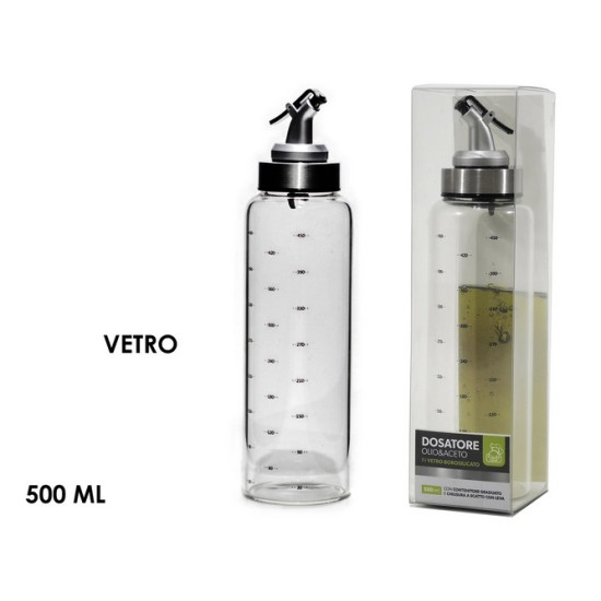 Δοχείο γυάλινο με κεραστήρι και διαγράμμιση 500ml