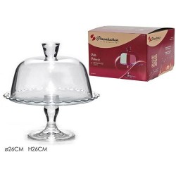 Τουρτιέρα γυάλινη με πόδι 26x26εκ.