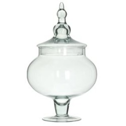 Φοντανιέρα γυάλινη με πόδι 19x32εκ.