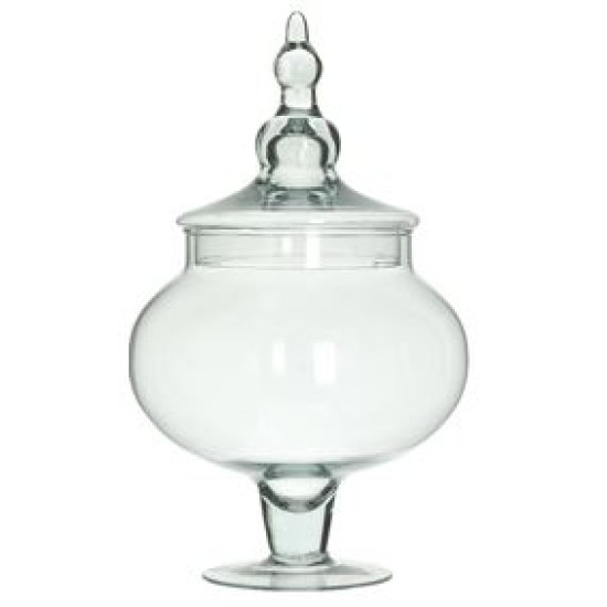 Φοντανιέρα γυάλινη με πόδι 19x32εκ.