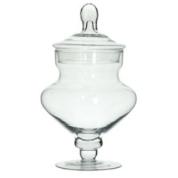 Φοντανιέρα γυάλινη με πόδι 16x21εκ.