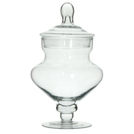 Φοντανιέρα γυάλινη με πόδι 16x21εκ.