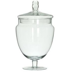 Φοντανιέρα γυάλινη με πόδι 18x26εκ.