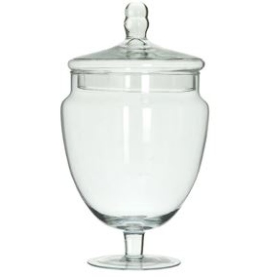 Φοντανιέρα γυάλινη με πόδι 18x26εκ.