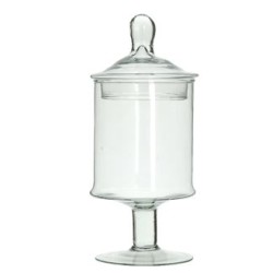 Φοντανιέρα γυάλινη με πόδι 13x28εκ.