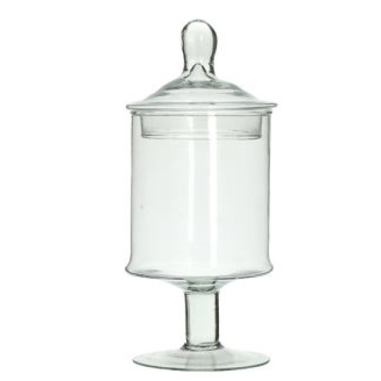 Φοντανιέρα γυάλινη με πόδι 13x32εκ.