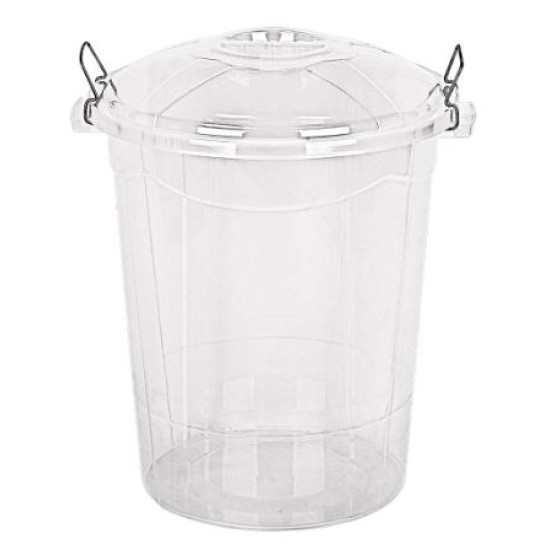 Δοχείο αποθήκευσης ξηρών τροφίμων πλαστικό διάφανο 53x62εκ. 70L