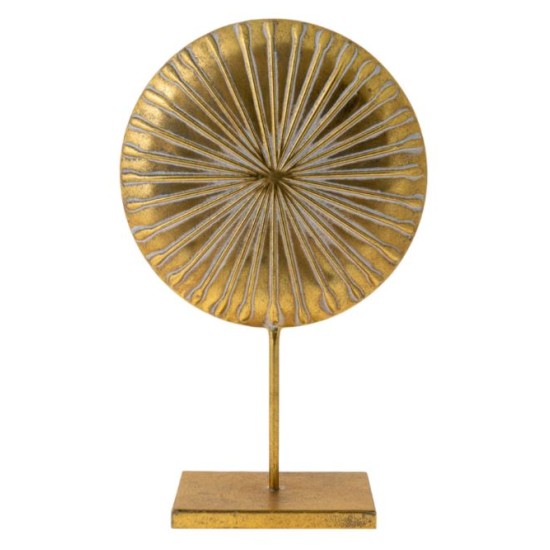 Επιτραπέζιο διακοσμητικό μεταλλικό κύκλος χρυσός 24,5x10x40εκ.