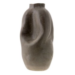 Ανθοδοχείο κεραμικό ακανόνιστο καφέ 20x40εκ.