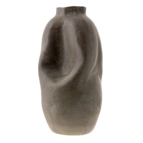 Ανθοδοχείο κεραμικό ακανόνιστο καφέ 20x40εκ.