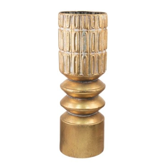 Ανθοδοχείο μεταλλικό χρυσό/λευκό 13,5x40,5εκ.