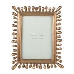 Κορνίζα polyresin μπρονζέ 13x18εκ.