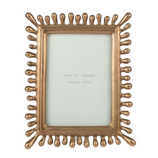 Κορνίζα polyresin μπρονζέ 13x18εκ.