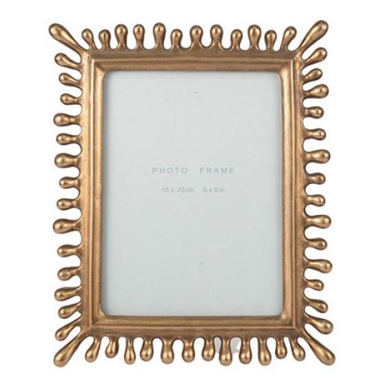 Κορνίζα polyresin μπρονζέ 15x20εκ.