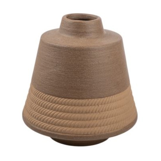 Ανθοδοχείο κεραμικό καφέ σαγρέ 22x22,5εκ.