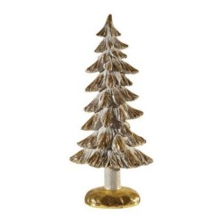 Χριστουγεννιάτικο δέντρο χρυσό/λευκό πολυεστερικό 14x8x32εκ.