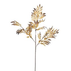 Λουλούδι τριπλό κλαδί με καφέ/μπεζ φύλλα Υ94εκ.