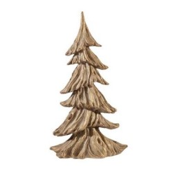 Χριστουγεννιάτικο δέντρο πολυεστερικό καφέ/χρυσό 14x6,5x25εκ.