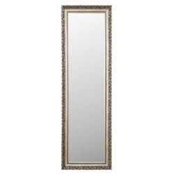 Καθρέπτης τοίχου ps/mdf ασημί αντικέ σκαλιστός 30x120εκ.