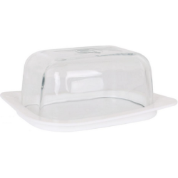 Βουτυριέρα γυαλί/πλαστικό 15x12x6,5εκ.