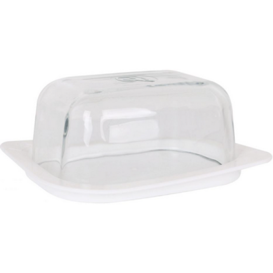 Βουτυριέρα γυαλί/πλαστικό 15x12x6,5εκ.