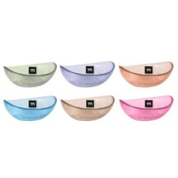 Μπωλ γυάλινο οβάλ 6 χρώματα 12,5x10,5x5εκ.